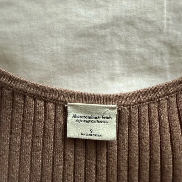 Abercrombie & Fitch Brown Ribbed Wrap Sweater - Picture 2 of 4